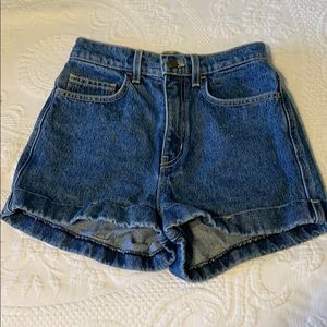 American Apparel High waisted Jean shorts